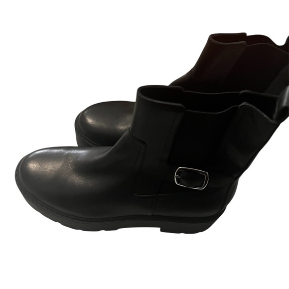 New without box Mark Fisher chunky Stylish Black leather Ankle Boots Size 8.5 - Picture 3 of 4